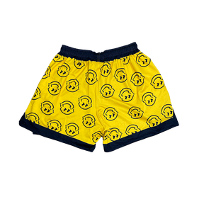 PM "Black Smiley" Yellow Shorts